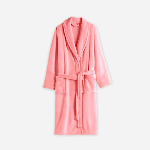 Bathrobe Without Hoodie Brandable - Pink, S