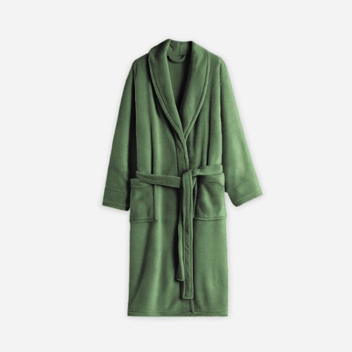 Bathrobe Without Hoodie Brandable - Moss Green, S