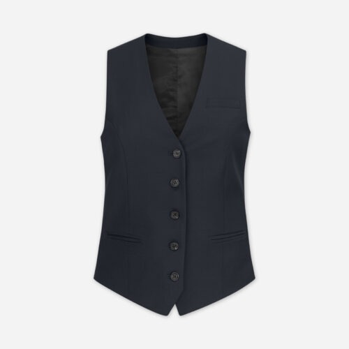 Ladies Waistcoat Edit - Navy Blue, 34