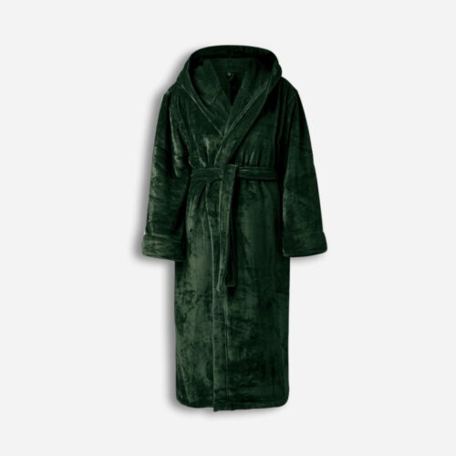 Bathrobe Hoodie Brandable - Dark Green, S