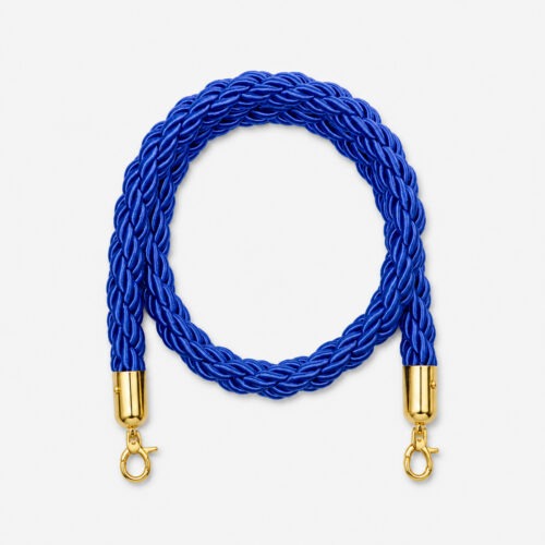 Rope for guide post - Blue braided, Golden Hook