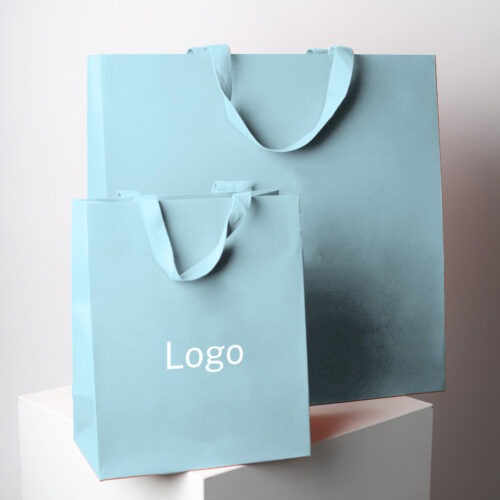 Paper Bag Eco Brandable - Ice Mint, 19x11x23cm