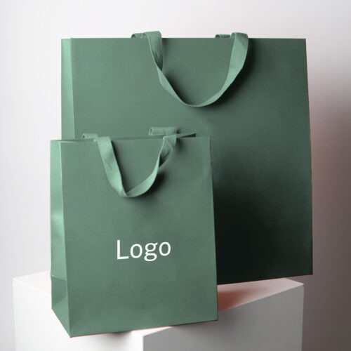 Paper Bag Eco Brandable - Pistachio, 19x11x23cm