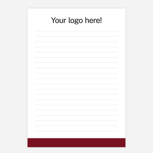 Note Pad Core A5 Brandable - Burgundy