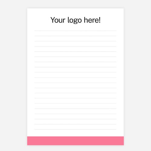Note Pad Flow A5 Brandable - Salmon